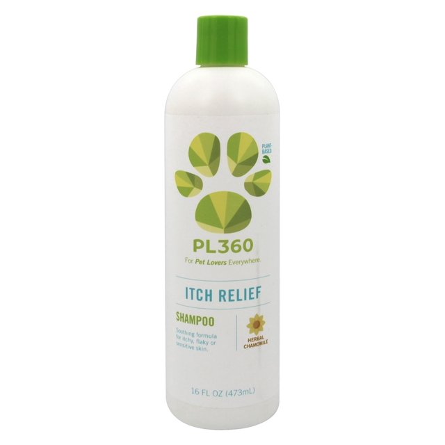 PL360 Itch Relief Shampoo For Dogs Herbal Chamomile 16 oz