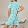 thumbnail image 6 of WTXUE Nightgowns & Sleepshirts for Women, Crew Neck Nighties for Women Cotton Nightdress Sleep Tee Print Nightshirt Soft Sleepwear Short Sleeve (Mint Green, S), 6 of 7