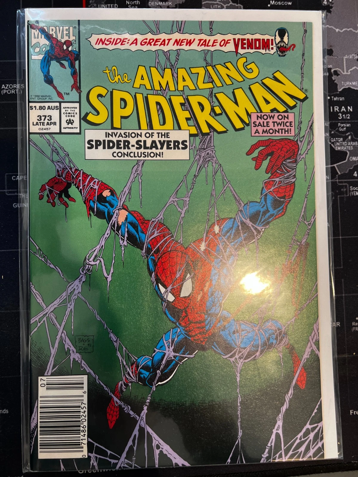 Amazing Spider-Man #373 Signed by Mark Bagley VERY FINE