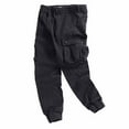 thumbnail image 2 of Kvture Men’S Cargo Pants Full Length Joggers with Drawstring Multi Pockets Outdoor Breathable Sports Trousers Dark Gray XXL, 2 of 6