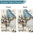 thumbnail image 6 of Hello Winter Garden Flag 12.5x18 Double Sided Burlap Gnome Snowflakes Garden Yard Flags for Winter Christmas Seasonal Outside Outdoor House Decoration (ONLY FLAG), 6 of 6