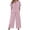 ☪553-Pink, variant on Nuoqisi Women's Solid Color Two-Piece Daily Outfit with Short Sleeve Loose Button Shirt and Pocket Pants Coordinated Set