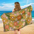 thumbnail image 7 of FOR U DESIGNS Hippie Flower Print Car Seat Protector Universal Front Seat Cover for SUV Sedan, Sweat Towel with Absorbent Microfiber, for Running, Swimming, and as a Picnic Mat, 7 of 7