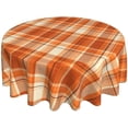 thumbnail image 1 of Fall Tablecloth 60 Inch Round Autumn Thanksgiving Plaid Table Cloth Dust-Proof Wrinkle Resistant Rustic Tablecloth for Holiday Kitchen Dining Room Party Picnic Indoor Outdoor, 1 of 6