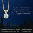 thumbnail image 2 of Gem Stone King 14K Yellow Gold White Moissanite Solitaire Pendant Necklace | 0.23 Cttw | Round 4MM | Gold Necklace for Women | With 18 inch Chain, 2 of 6
