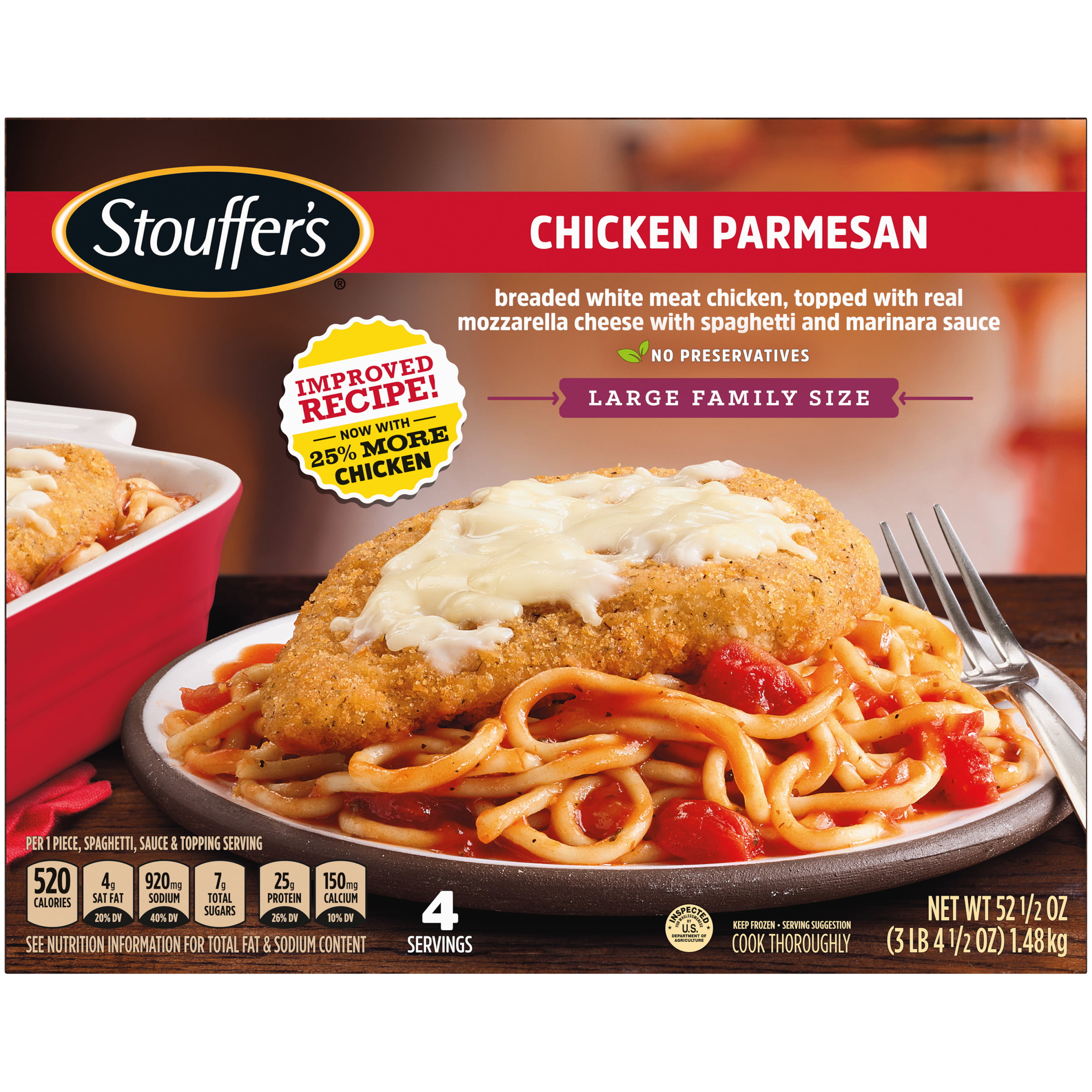 STOUFFER’S Large Family Size Chicken Parmesan Frozen Meal - Walmart.com