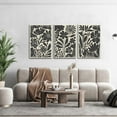 thumbnail image 2 of Black Beige Abstract Floral Botanical Canvas Framed Wall Art Prints Minimalist Modern Boho Flower Market Painting Poster Pictures Wall Decor for Bedroom Livingroom 12"x16"x3, 2 of 6