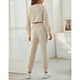 thumbnail image 3 of Traje Deportivo Para Mujer, Kit De Chándal De Manga Larga Con División Superior E Inferior De Cintura Alta Para Uso Diario Para Mujer ANGGREK Albaricoque XL, 3 of 6