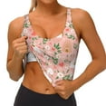thumbnail image 3 of Picia Swan And Flowers3 Sports Bra for Women,Padded Strappy Sports Bras Medium Support Yoga Bra with Removable Cups,Running Yoga Bra-Large, 3 of 9