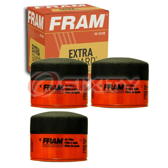 3 pc FRAM PH3950 Extra Guard Engine Oil Filters for 35-802885T AL8873 LF3664 LF509 PF454 Oil Change Lubricant Filters Fits select: 1976-1981 CHEVROLET LUV, 1986-1992 HYUNDAI EXCEL