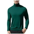 thumbnail image 1 of HBFAGFB Long Sleeve Work Shirts for Men Turtleneck Bottoming Tops Versatile Fall Clothes Green Size S, 1 of 6