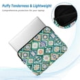 thumbnail image 2 of FORMRS 13-13.3 inch Laptop Sleeve Case Soft Carrying Quilted Computer Bag Cover, Green Geometric Flowers, 2 of 6