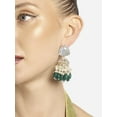 thumbnail image 7 of Set of 2 Multicolor Stones Beads Clustered Traditional Jhumka Earrings For Women, 7 of 7