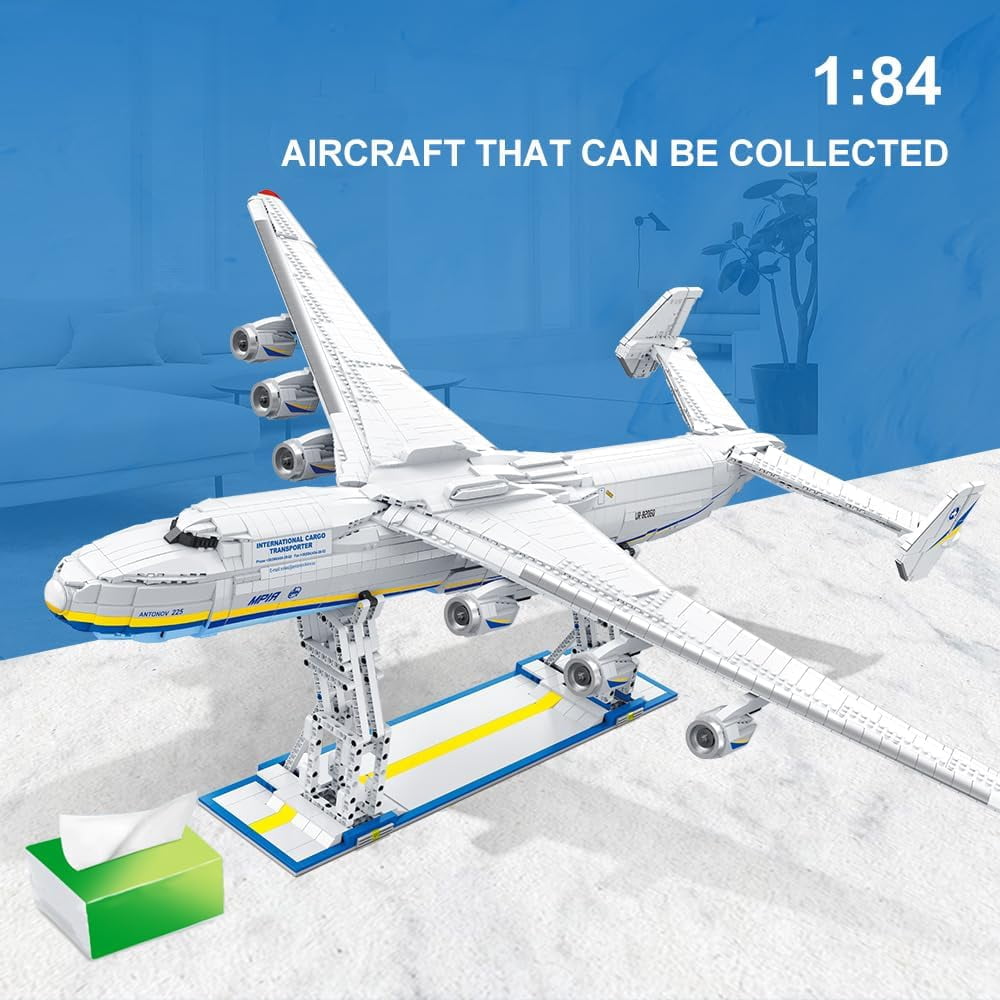 An-225 Large Transport Aircraft Building Blocks Set, 5350 Pcs  Moc  Airplane Model Building Kits, Military Fan Model Collection Educational Toys Gifts