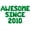 Green, variant on Letter & Number Balloons - AWESOME SINCE 2010 16" Inch Alphabet Letters Foil Mylar Balloon Birthday Party Banner (Rose Gold)