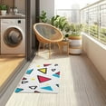 thumbnail image 4 of Yayeee Doormat for Indoor Entrance 32" x 20" Non Slippery Floor Rug, Red Triangles, 4 of 8