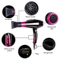 thumbnail image 2 of Secador de pelo profesional de iones negativos, 3500 W, potente, de secado rápido, silencioso, cable largo, con boquilla y difusor, 2 velocidades y 3 niveles de calor (morado-2)., 2 of 5