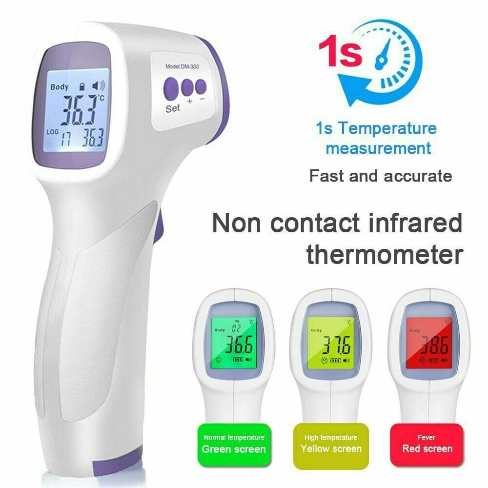 NON-CONTACT CE Medical Grade Infrared Forehead Thermometer LCD Laser USA SHIP 