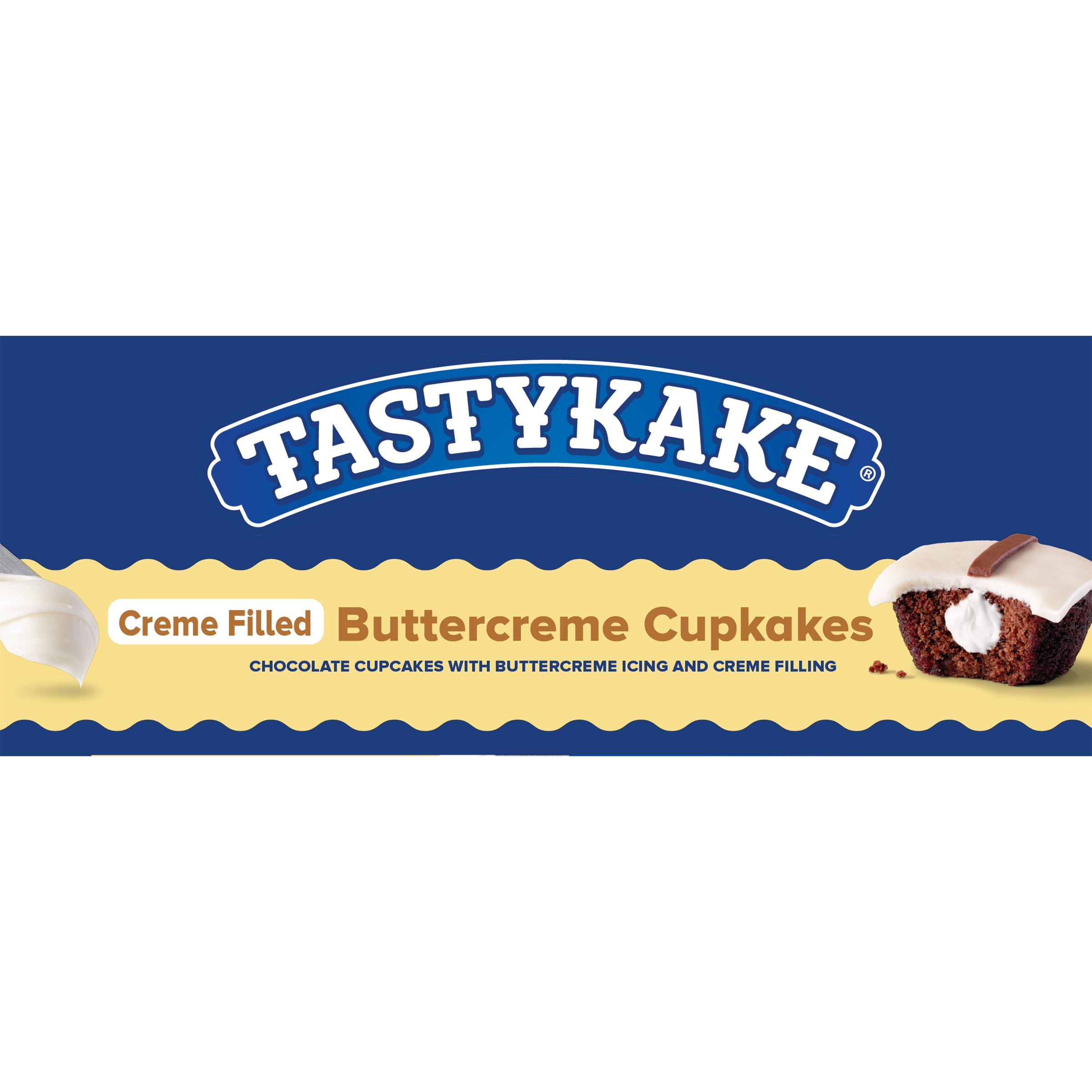 Tastykake Buttercreme Cupkakes, 12 Count Snack Cakes, 6 Packs of 2 Cupcakes
