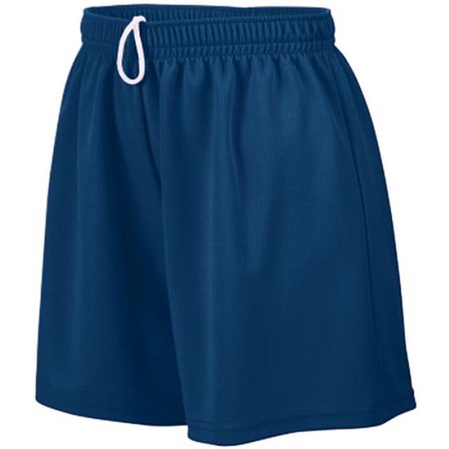 961A Girls Wicking Mesh Short, Navy - Medium