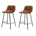 thumbnail image 1 of Set de 2 Bancos de Cocina Gerona Madera Solida y Base Metalica Café BANC0903739CAFE, 1 of 8