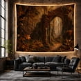 thumbnail image 6 of Stone Archway in Autumn Forest, Moody Rustic Style for Dark Academia Decor Fans, Woodland Path Wall Decor, Housewarming Gift, Tapestry Wall Hanging for Bedroom and Study Room, 6 of 7