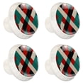 thumbnail image 2 of 4 Pcs Round White Knobs for Kitchen Cabinet Cupboard Dresser Bookcase Geometry Drawer Pulls Handles Home Decor, 2 of 8