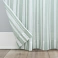 thumbnail image 6 of Archaeo Stonewashed Stripe 100% Cotton Buttoned Back Tab Curtain, 50"x84", 50"x84", Spa Green, 6 of 7