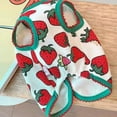 thumbnail image 3 of Reheyre Cartoon Strawberry Pattern Warm Pet Dog Vest - Cosplay Pet Clothes for Casual Wear, 3 of 8