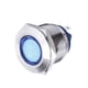 thumbnail image 5 of Orificio de montaje 19 mm 12V Indicador impermeable LED Lámpara de señal Resaltada ~ Cabeza plana Cola Luz del piloto del metal 12V, 5 of 8