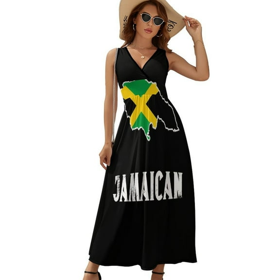Map Jamaica Country Colors Jamaica Sleeveless Dress Summer Women Clothes Dress for Pregnant Women Dresses