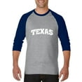 thumbnail image 1 of Artix - Mens Raglan Sleeve Baseball T-Shirts, up to Size 3XL - Texas Flag, 1 of 4