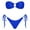 Blue, variant on ANINEO Women Swimwear Fashion Sexy Strapless Women Swimwear Swimsuit Solid Color Split Swimsuit Comfort Hawaii Summer Tropical Brazilian Beachwear