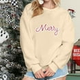 thumbnail image 6 of Craaazy Women's Christmas Shirt Long Sleeve Merry Christmas Sweatshirts Casual Pullover Tops Gifts, 6 of 9