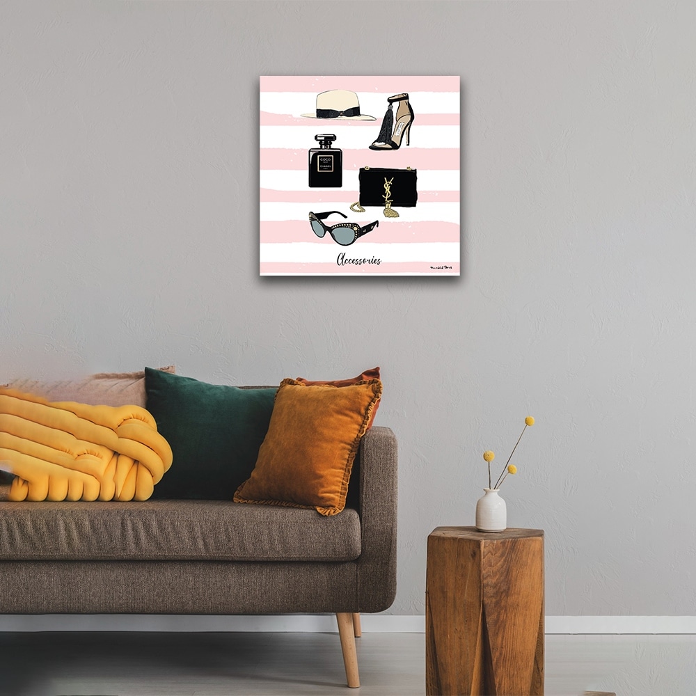 STYLISH FASHION GLAM ACCESSORIES - 14"x14" Canvas Artwork 14 x 14