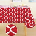 thumbnail image 2 of AUQ Table Cloth Trendy Nordic Print Table Cloth Rectangle Table,Waterproof Protective Tablecloth for Study Desk,Red, 2 of 4