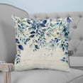 thumbnail image 4 of 24x24 Pillow Covers Set of 2, Blue Teal Eucalyptus Leaves Throw Pillow Covers Decorative Couch Cushion Case, Watercolor Vintage Botanical Microfiber Square Pillowcases for Bedroom Car Living Room, 4 of 7