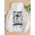 thumbnail image 2 of Cute Cat Cartoon Printed Sweatshirt Women Harajuku Casual Loose Hooded Fashion Soft Pocket Hoodies Autumn Warm Female Clothes, 2 of 5