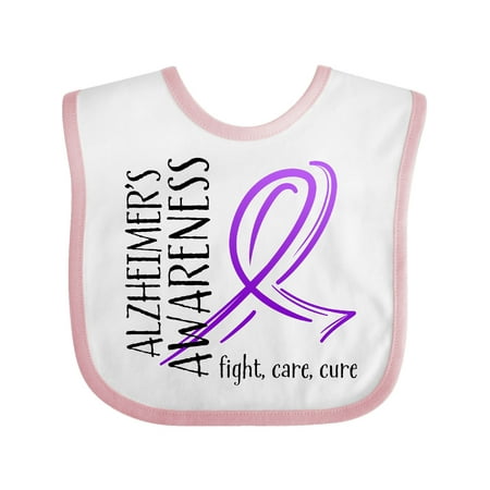 

Inktastic Alzheimers Awareness- Fight care cure Gift Baby Boy or Baby Girl Bib