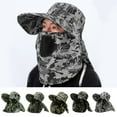 thumbnail image 2 of Sun Hat Full Face Sunshade Wide Brim Anti UV Sunburn Sun Summer Outdoor Hiking Fishing Tea Picking Hat Man Supply, 2 of 7