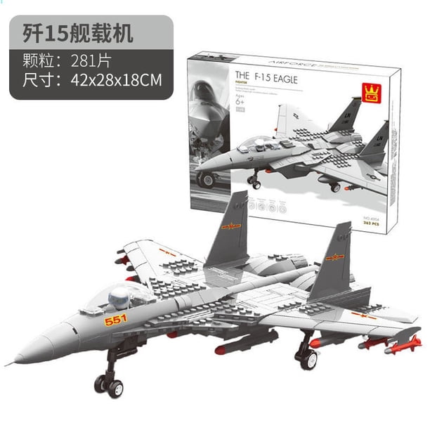 Compatible Lego Bloques De Construcción Aviones Militares J-15-20 Helicóptero Armado De Combate Segunda Guerra Mundial Juguete Niño Gao Jinjia unisex