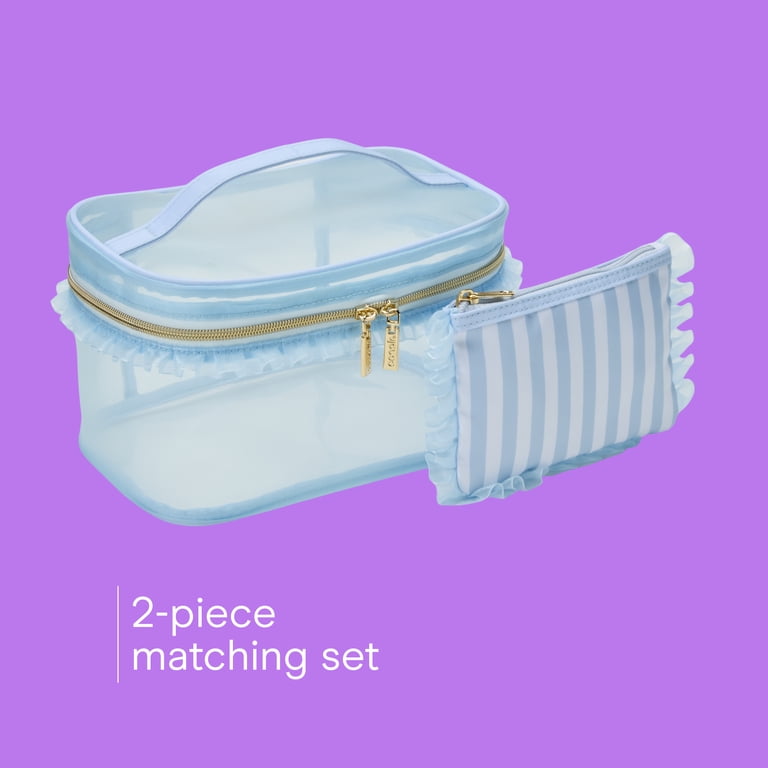 Conair Blue Mesh Train Case with Matching Pouch, 2-Piece photo 3