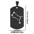thumbnail image 2 of Stainless Steel Gemini (Twins) Astrology Constellation Dog Tag Pendant Necklace, 2 of 3