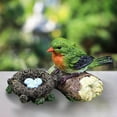thumbnail image 3 of pitrice Miniature Bird Statue Arts Crafts Bird Animal Model Ornament Decor 2Pcs C, 3 of 9