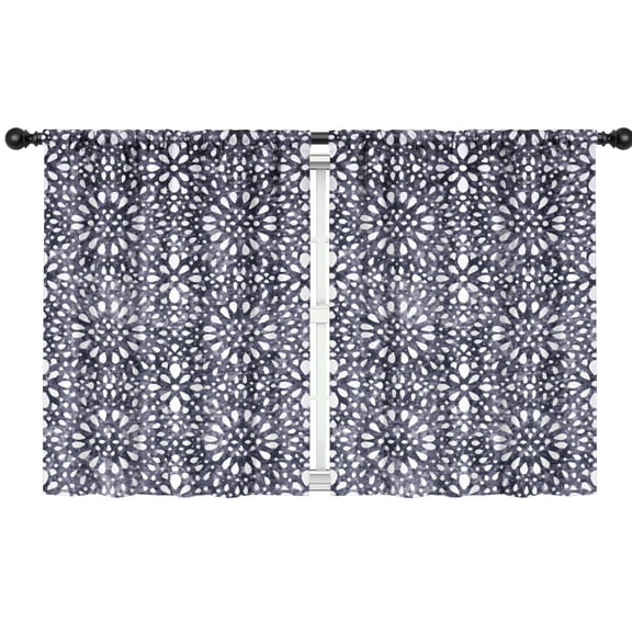 Blackout Kids Curtains,Blue and White Abstract Pattern Childrens Insulated Curtains Set Of 2,Bedroom Essentials,Toddler Room Decor 42x54in(106x137cm)