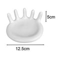 thumbnail image 2 of Jewelry Tray Palm Shape Jewelry Dish for Entryway Table Cabinet Drawing Room White, 2 of 9