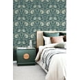 thumbnail image 4 of NextWall Teal & Sandstone Pimpernel Floral Peel and Stick Wallpaper, 4 of 6