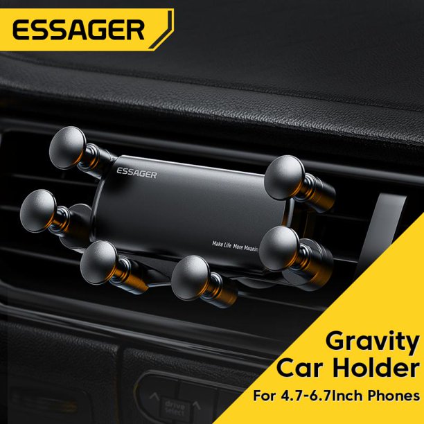 Six Points Gravity Smartphone Holder Reserved Port Conver Car Accessories Interior Gps Mount Stand Support Air Vent Clip01China He Qiyong unisex