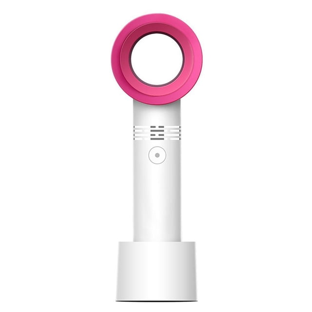 Price Drop Ventilador portátil sin aspas recargable por USB, minienfriador de mano, práctico ventilador sin hojas con indicador LED de nivel de velocidad de 3 ventiladores