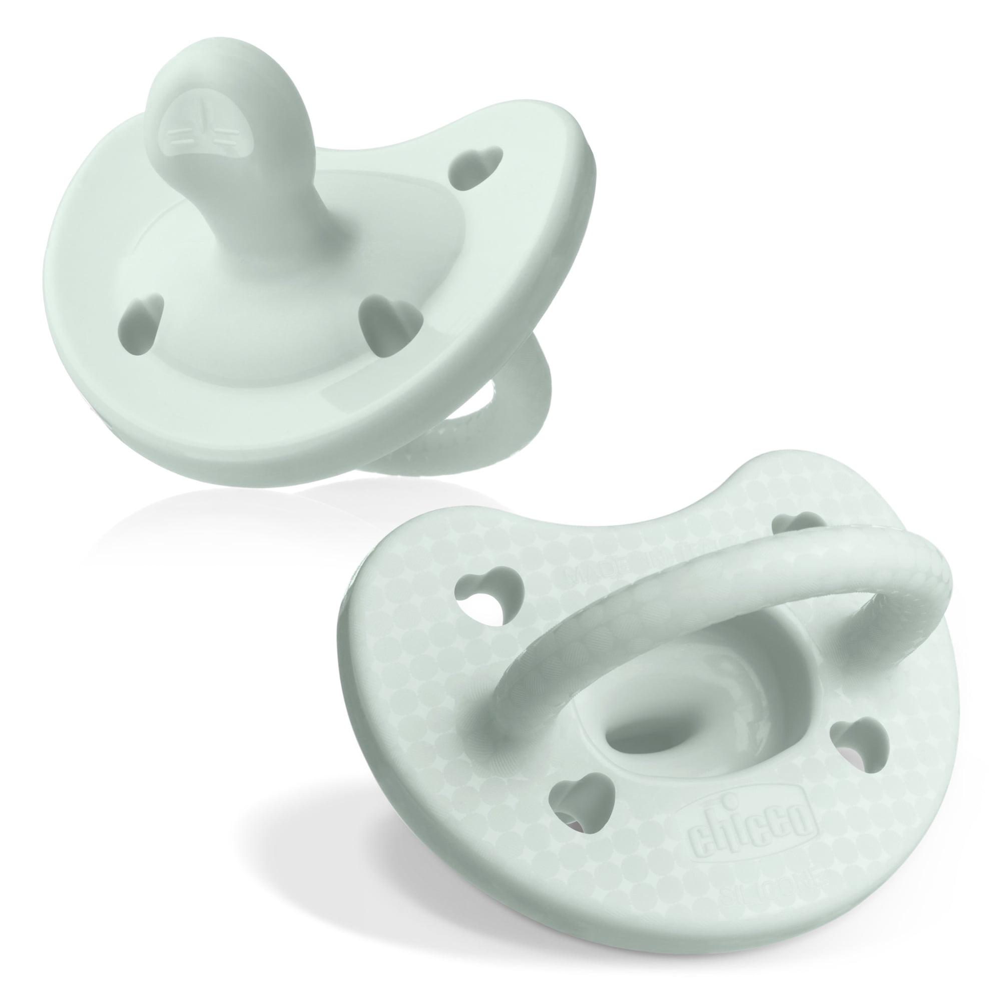 Chicco PhysioForma® Luxe One-Piece Silicone Pacifier, 0-6 Months, 2pk - Mint